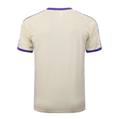 Ensemble Maillot Short Real Madrid Homme 2025 2026 Beige Violet | Foot Fan
