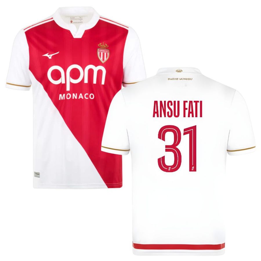 Maillot AS Monaco Enfant Domicile 2025 2026 | Foot Fan