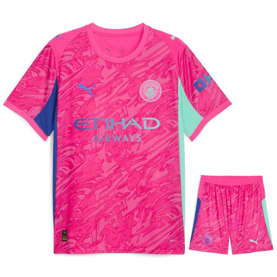 Maillot Kit Enfant Manchester City Domicile Gardien 2025 2026 Rose | Foot Fan
