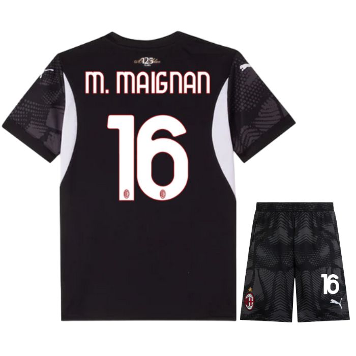 Maillot Gardien Maignan 16 Enfant AC Milan Domicile 2024 2025 Noir | Foot Fan
