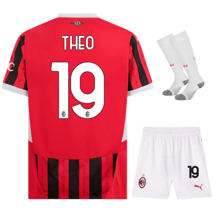 Maillot Enfant Ac Milan Domicile 2024 2025 Blanc | Foot Fan