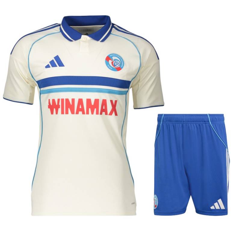Maillot Strasbourg Exterieur Kit Enfant 2025 2026 Blanc | Foot Fan