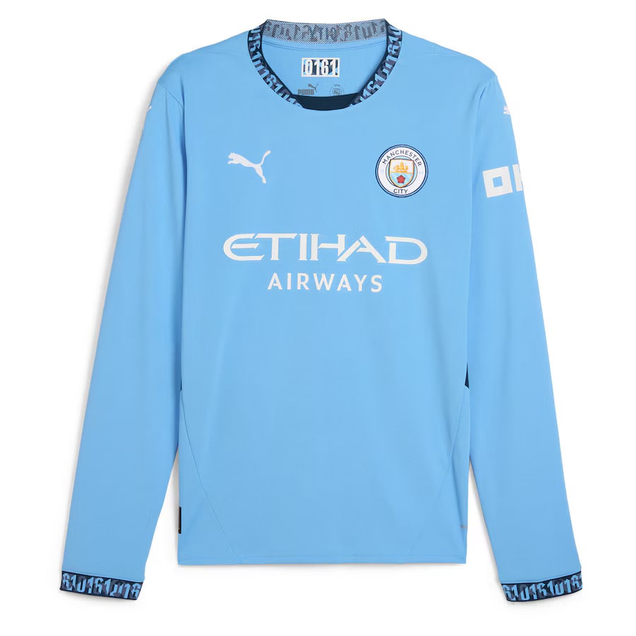 Maillot Manchester City Manches Longues Haaland Homme 2024 2025 | Foot Fan