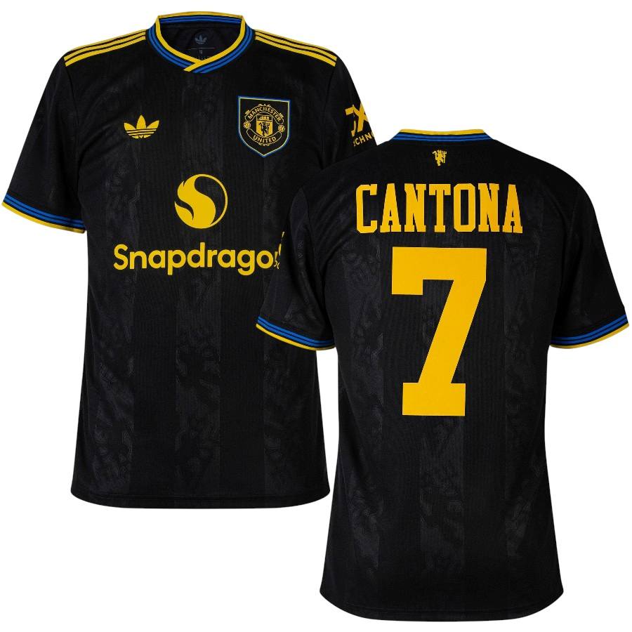 Maillot Cantona Manchester United Third Homme 2025 2026 Noir | Foot Fan