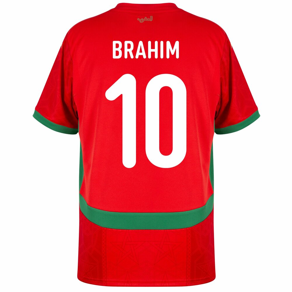 Maillot Maroc Homme Brahim 10 Domicile 2024 2025 | Foot Fan