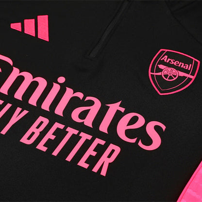 Survetement Arsenal Training Homme/Enfant 2025 2026 Noir Rose | Foot Fan
