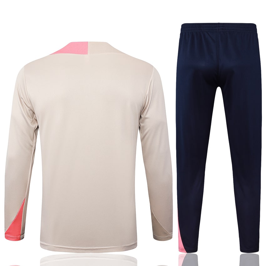 Survetement Barcelone Training Homme/Enfant 2025 2026 Beige Rose | Foot Fan