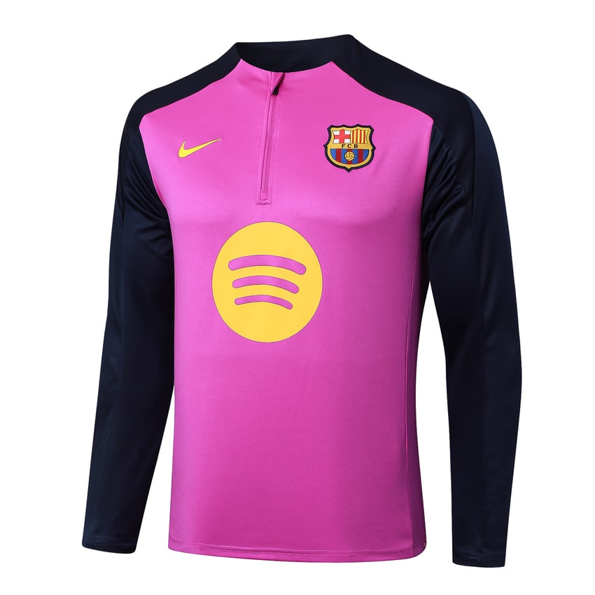 Survetement Barcelone Training Homme/Enfant  2025 2026 Rose Noir | Foot Fan