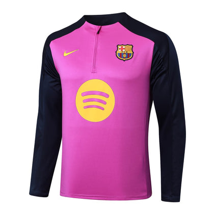 Survetement Barcelone Training Homme/Enfant  2025 2026 Rose Noir | Foot Fan