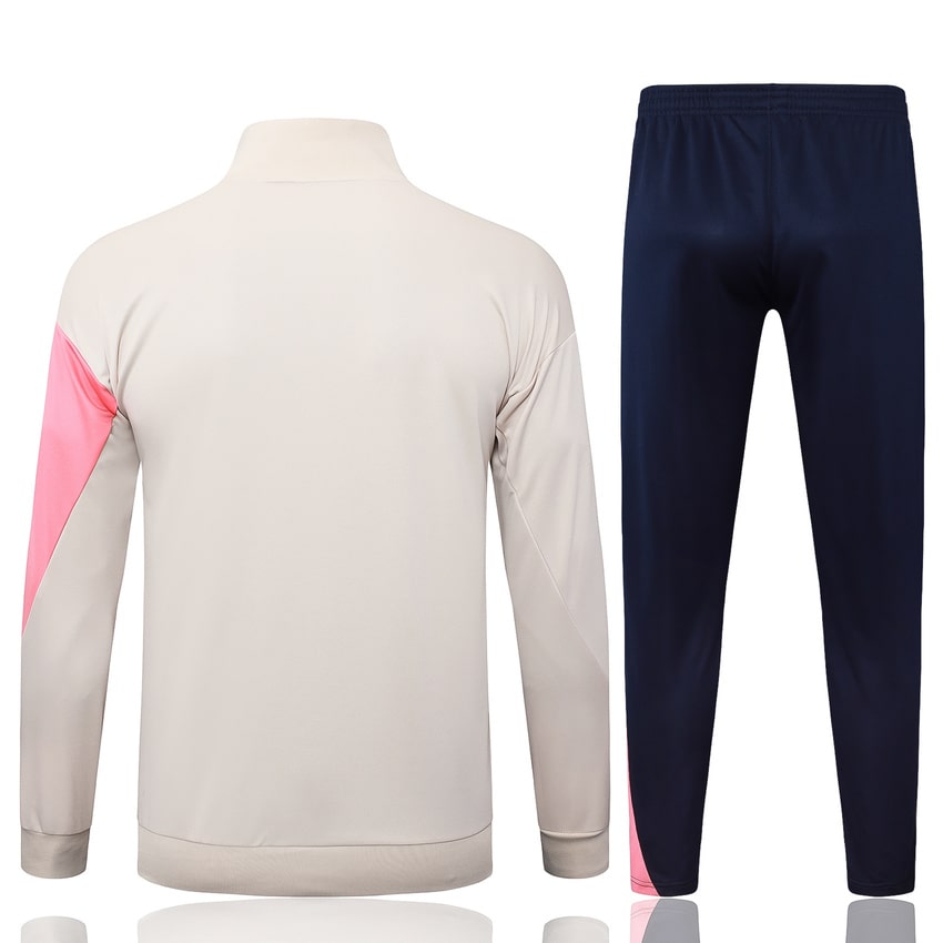 Survetement Barcelone Veste Homme/Enfant  2025 2026 Beige Rose | Foot Fan