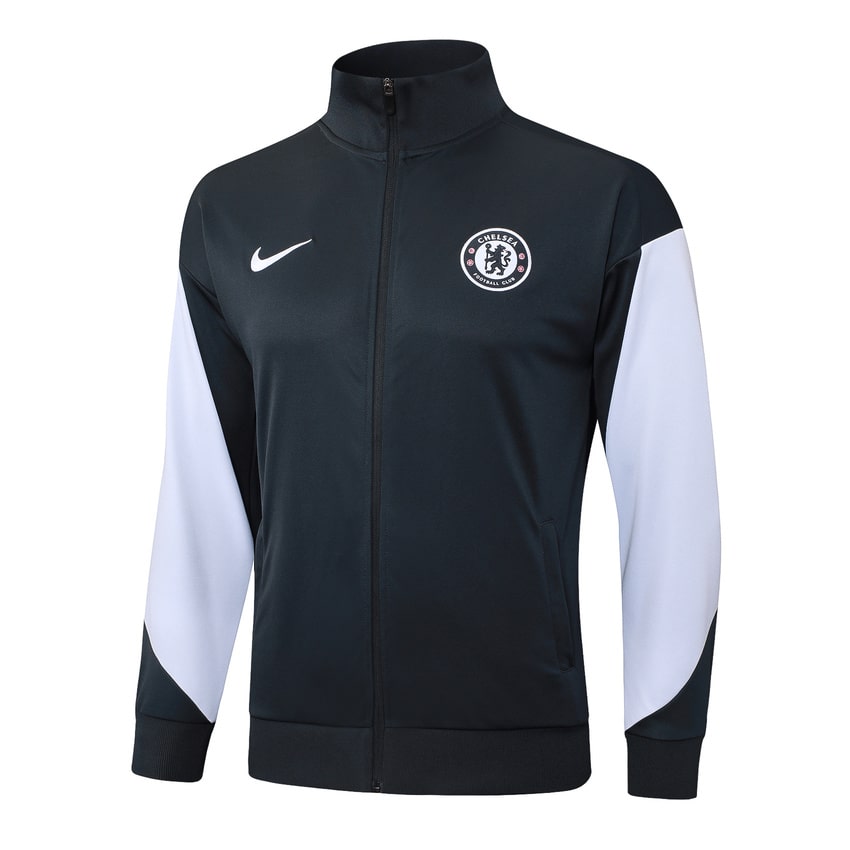 Survetement Chelsea Veste Homme/Enfant  2025 2026 Noir Blanc | Foot Fan