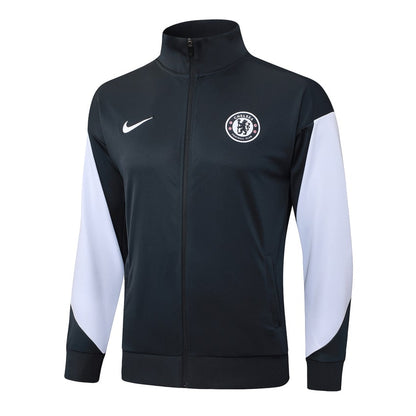 Survetement Chelsea Veste Homme/Enfant  2025 2026 Noir Blanc | Foot Fan