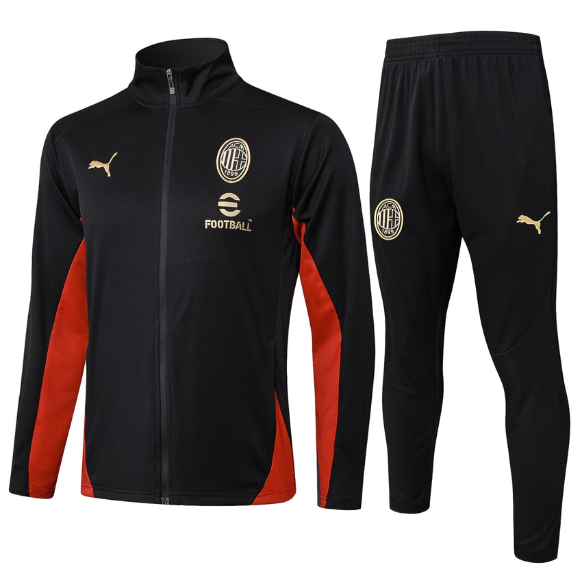 Survetement-Milan-AC-Veste-2024-2025-Noir