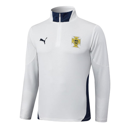 Survetement Portugal Training Homme/Enfant 2024 2025 Blanc Bleu | Foot Fan
