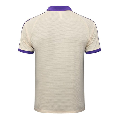 Polo Real Madrid Homme 2025 2026 Beige Violet | Foot Fan