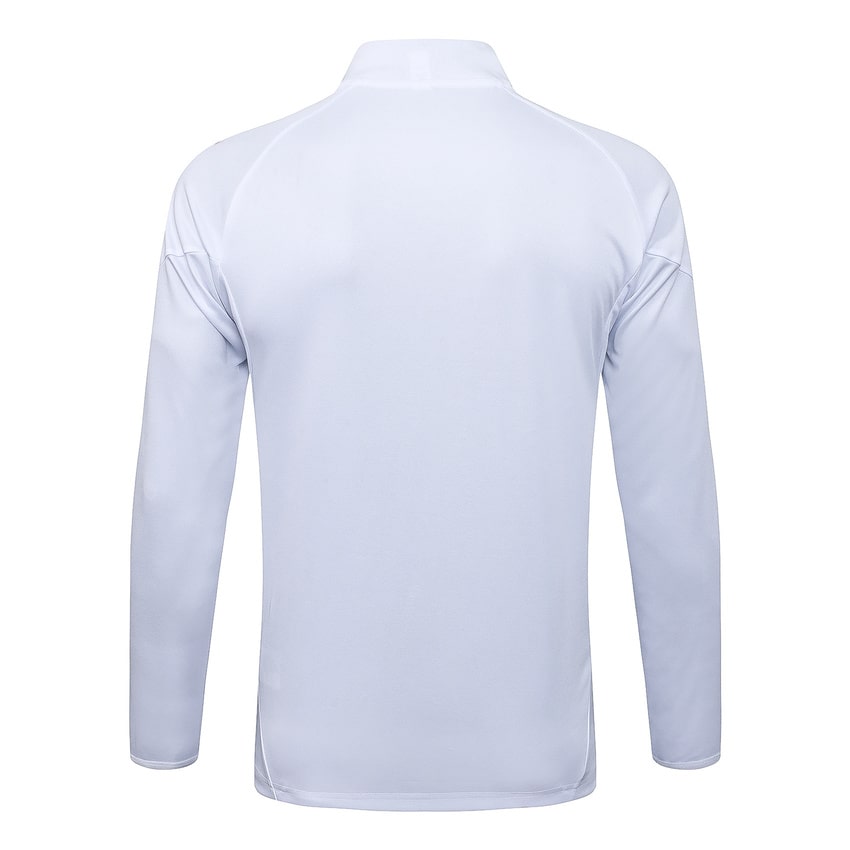 Survetement Real Madrid Veste Homme/Enfant  2025 2026 Blanc Bleu | Foot Fan