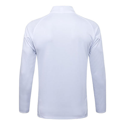 Survetement Real Madrid Veste Homme/Enfant  2025 2026 Blanc Bleu | Foot Fan