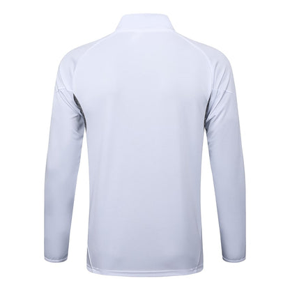Survetement Real Madrid Veste Homme/Enfant  2025 2026 Blanc Clair | Foot Fan