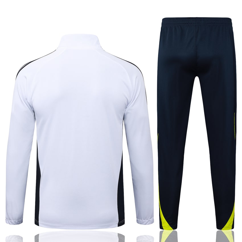 Survetement Real Madrid Veste Homme/Enfant  2025 2026 Blanc Noir | Foot Fan