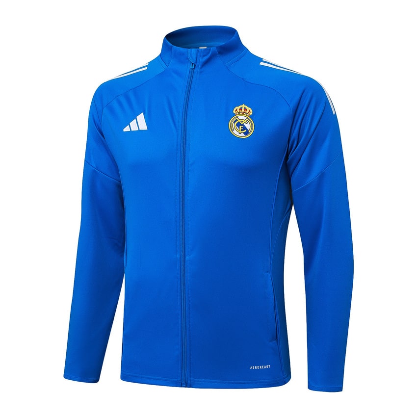 Survetement Real Madrid Veste Homme/Enfant  2025 2026 Bleu Clair | Foot Fan