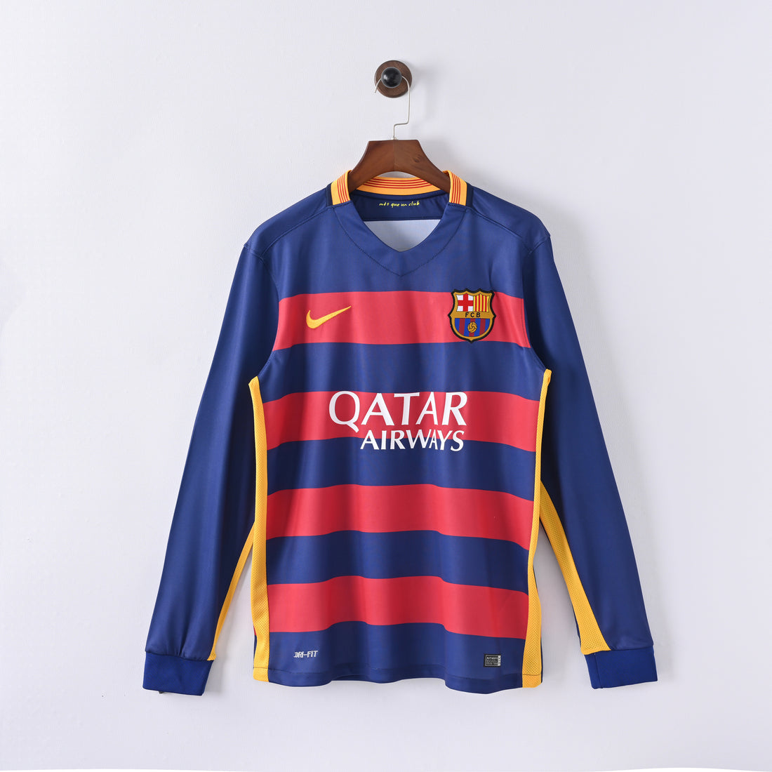 Maillot Barcelone Manches Longues 2015-2016 Domicile Vintage Homme | Foot Fan