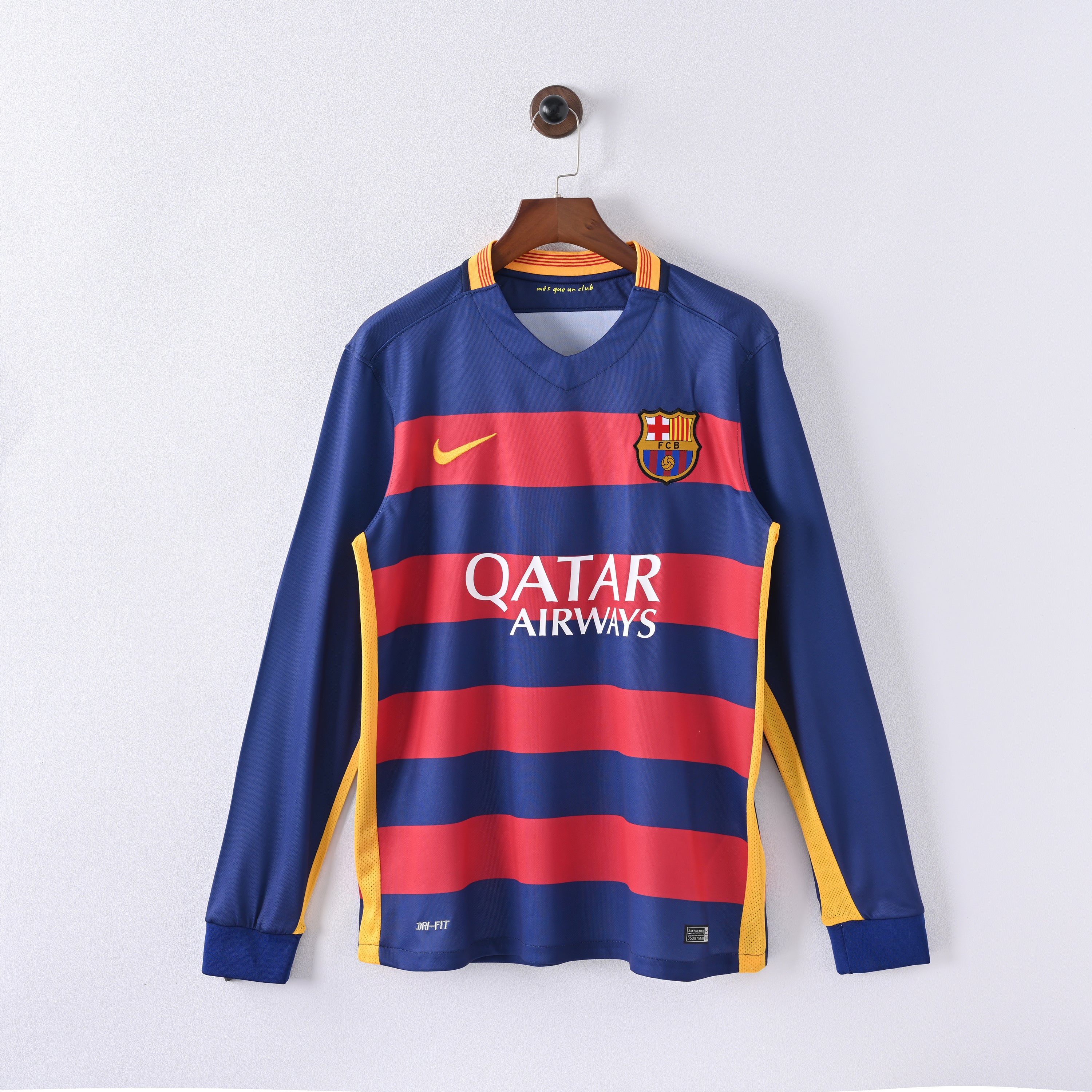 Maillot Barcelone Manches Longues 2015-2016 Domicile Vintage Homme | Foot Fan