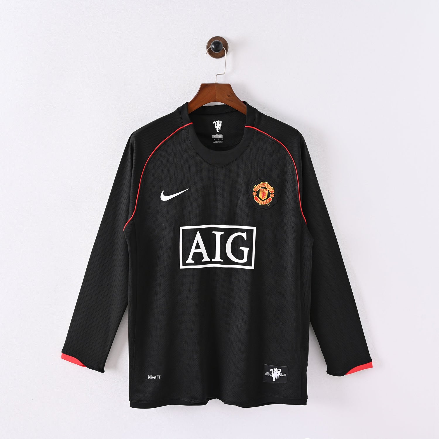 Maillot Manchester United Retro Vintage Manches Longues 2007-2008 Exterieur Homme | Foot Fan
